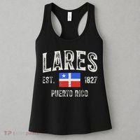 Lares City In Puerto Rico Est 1827, Puerto Rico Flag Women's Tank Top thumb 3