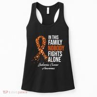 Leukemia Cancer In This Family Nobody Fights Alone Women's Tank Top thumb 0