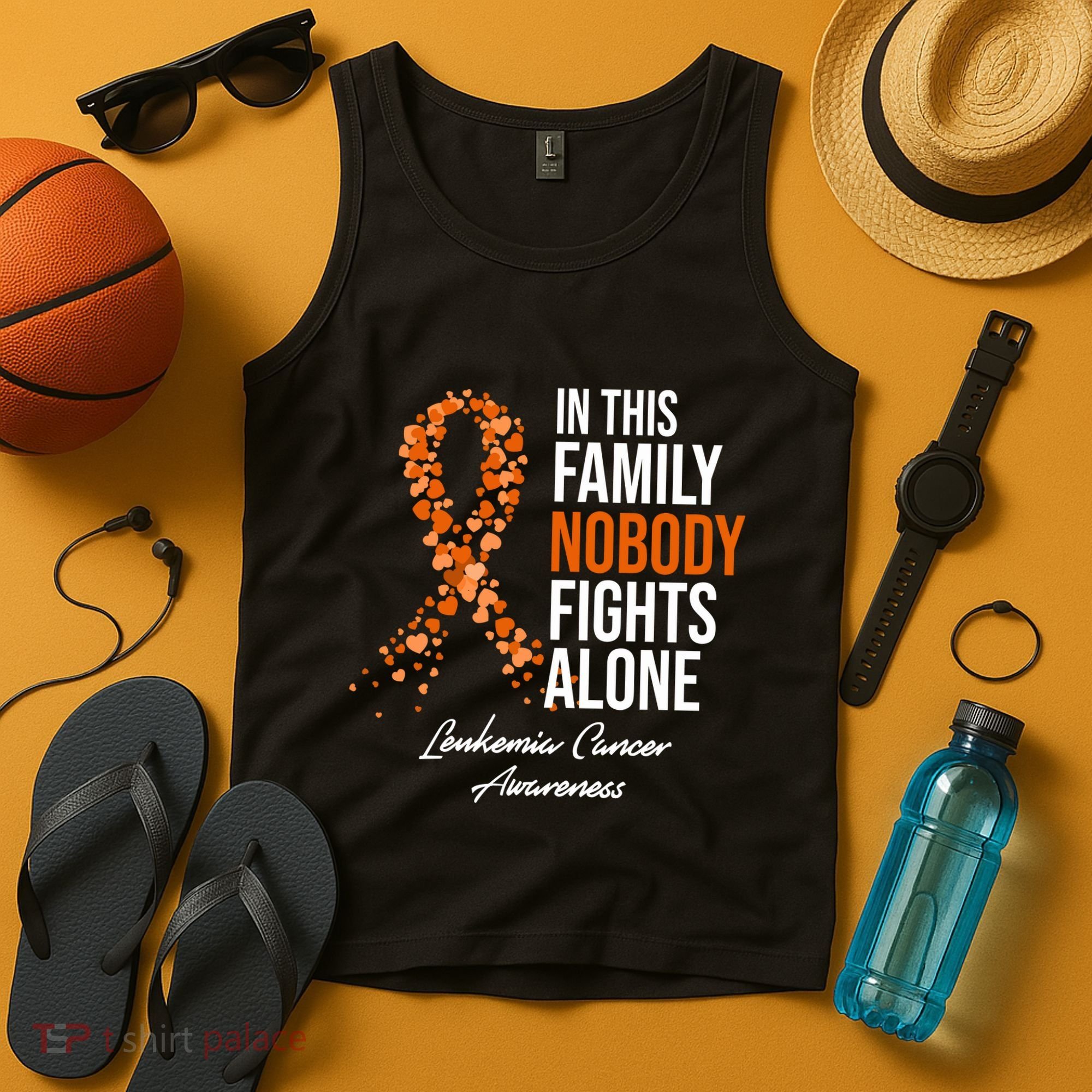 Leukemia Cancer In This Family Nobody Fights Alone Tank Top