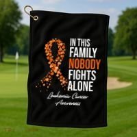 Leukemia Cancer In This Family Nobody Fights Alone Golf Towel thumb 1