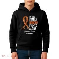 Leukemia Cancer In This Family Nobody Fights Alone Kids Hoodie thumb 4