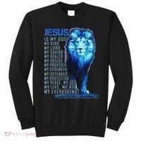 Lion Christian Jesus Is My God King Lord And Savior Sweatshirt thumb 0
