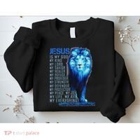 Lion Christian Jesus Is My God King Lord And Savior Sweatshirt thumb 2