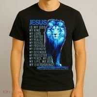 Lion Christian Jesus Is My God King Lord And Savior T-Shirt thumb 3