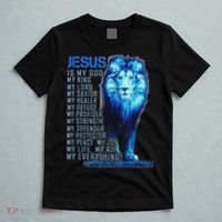 Lion Christian Jesus Is My God King Lord And Savior T-Shirt thumb 5