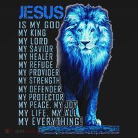 Lion Christian Jesus Is My God King Lord And Savior Polo thumb 3