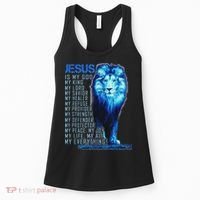 Lion Christian Jesus Is My God King Lord And Savior Women's Tank Top thumb 0