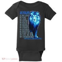 Lion Christian Jesus Is My God King Lord And Savior Baby Bodysuit thumb 0