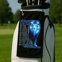 Lion Christian Jesus Is My God King Lord And Savior Golf Towel thumb 2