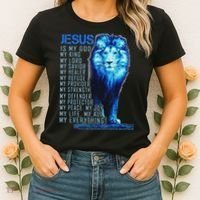 Lion Christian Jesus Is My God King Lord And Savior Women's T-Shirt thumb 2