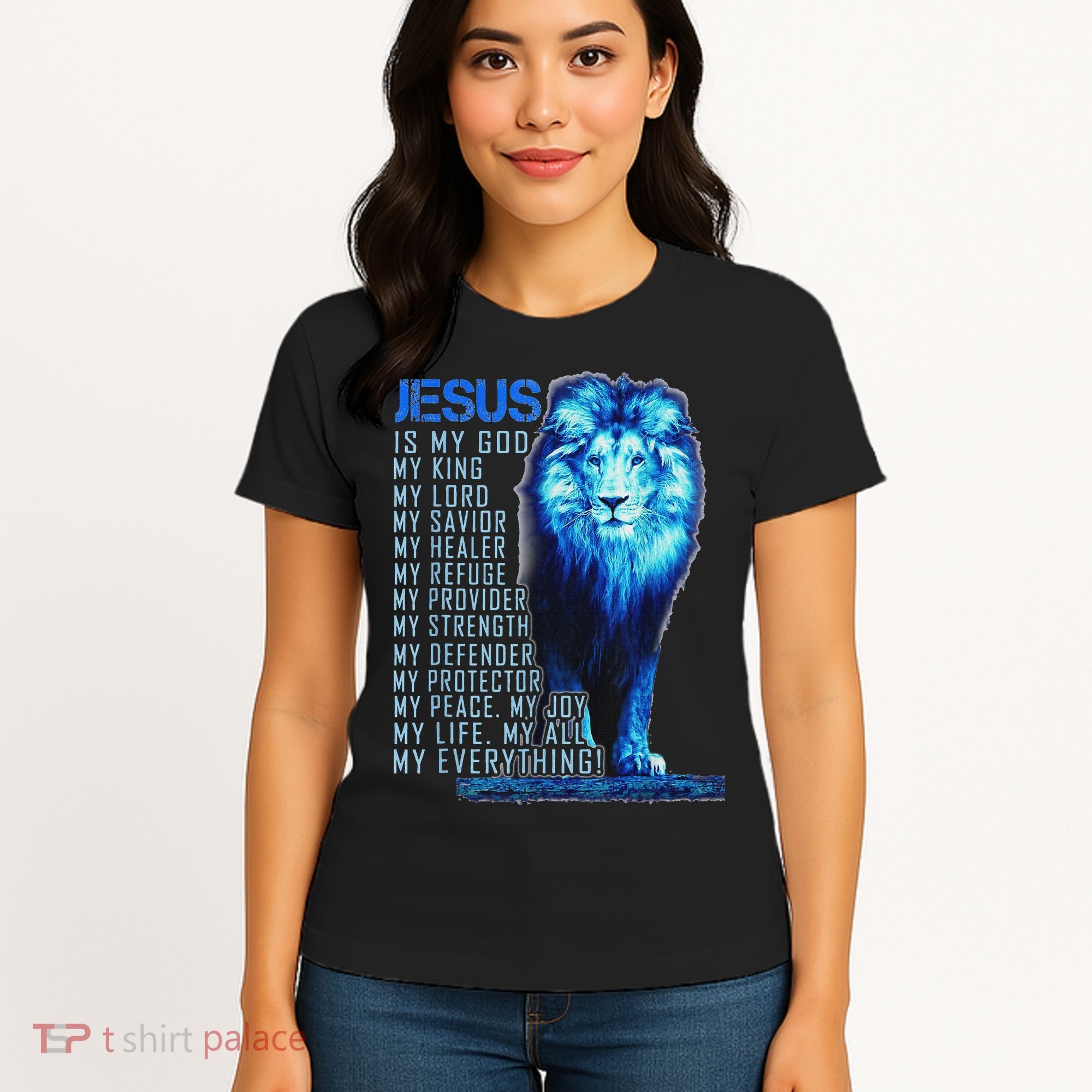 Lion Christian Jesus Is My God King Lord And Savior Women's T-Shirt