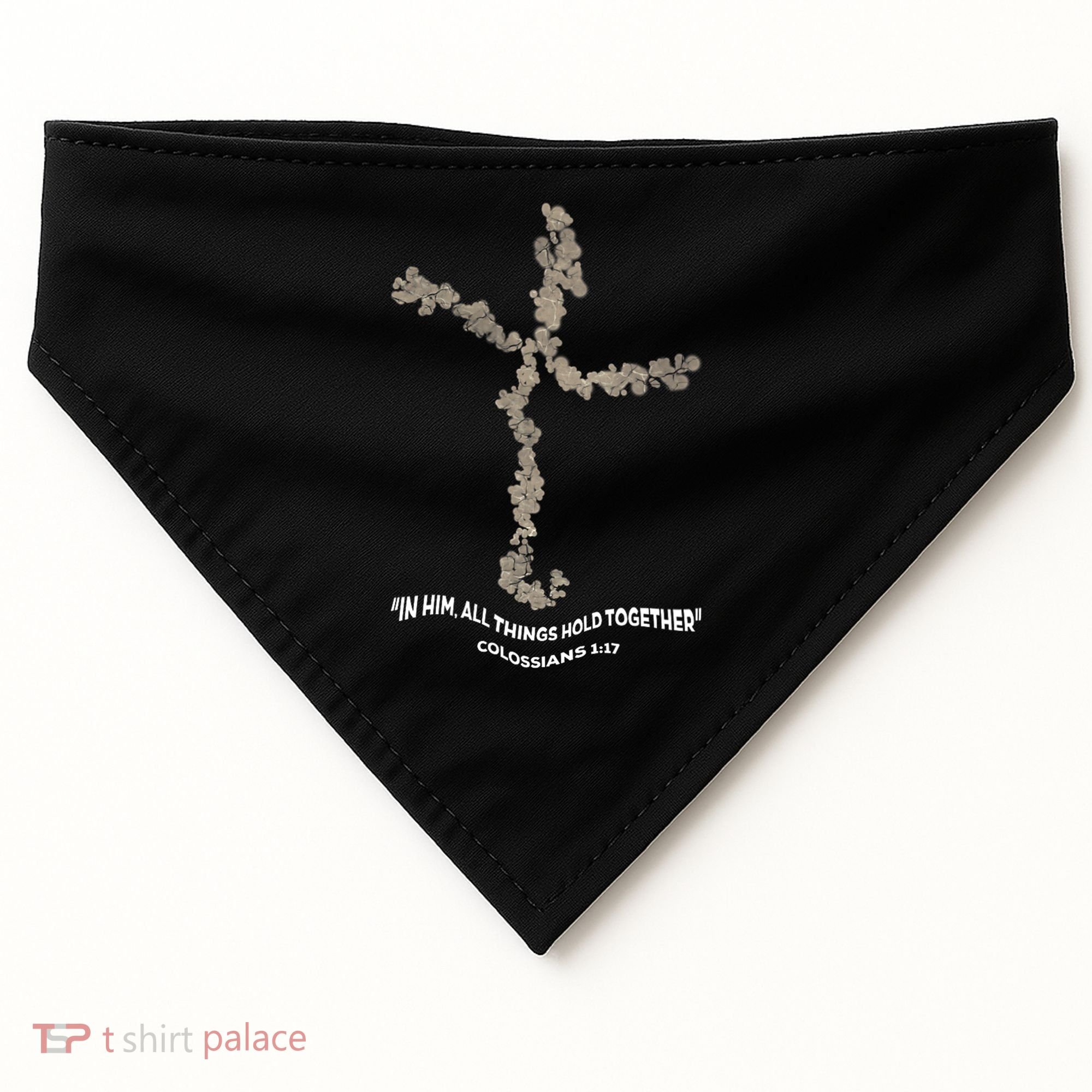 Laminin Christian Jesus Cross USA-Made Doggie Bandana