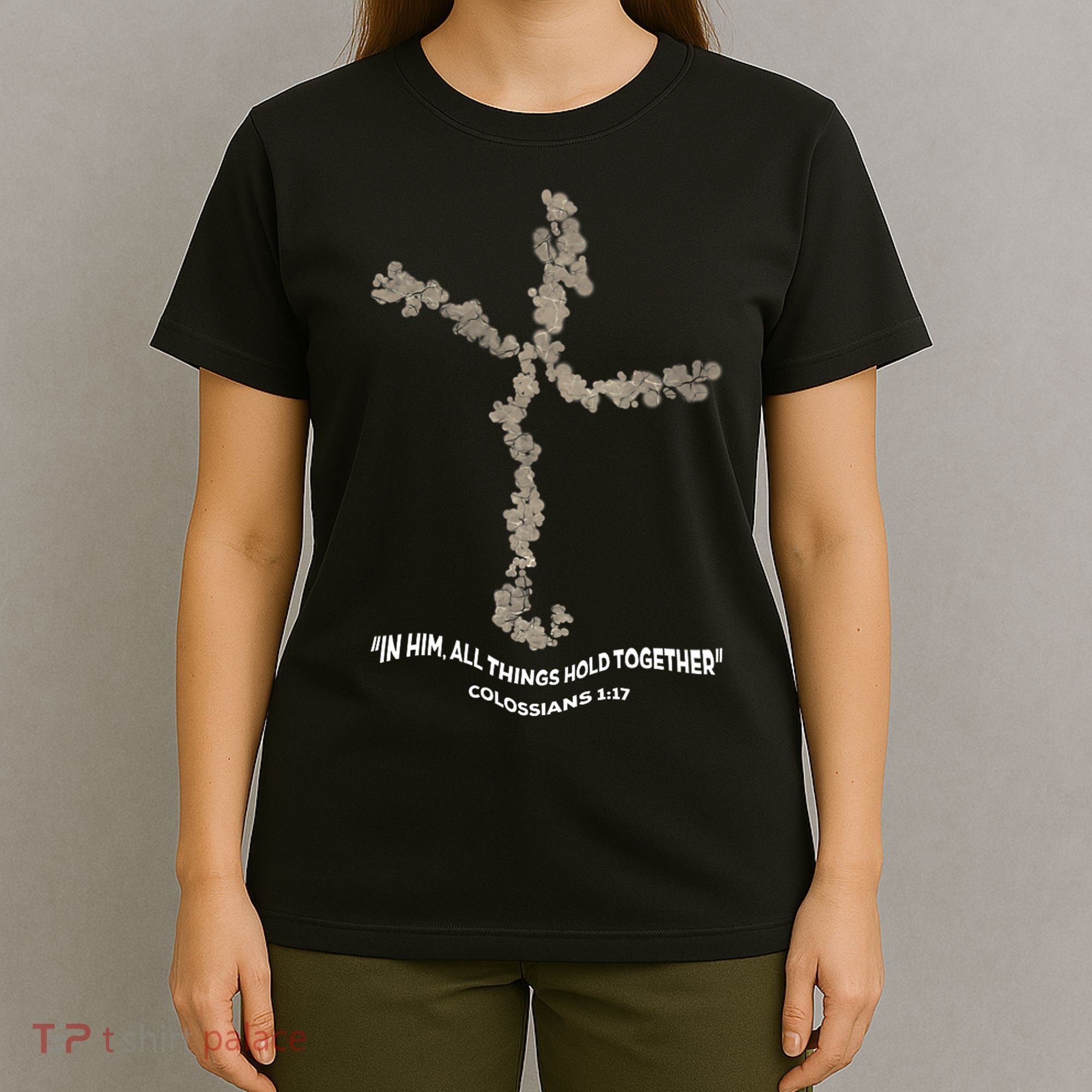 Laminin Christian Jesus Cross T-Shirt