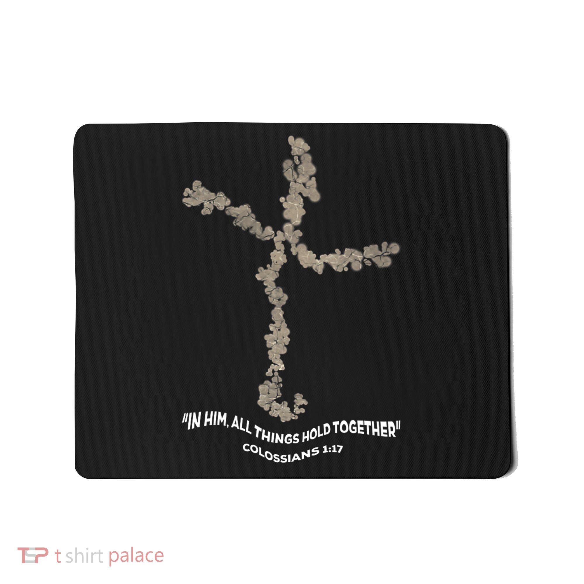 Laminin Christian Jesus Cross Mousepad