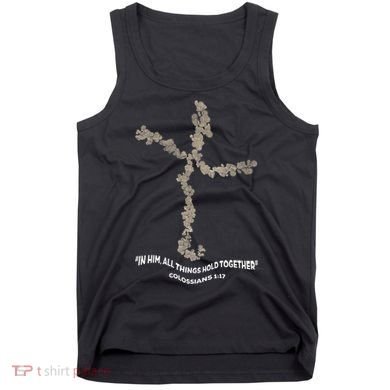 Laminin Christian Jesus Cross Tank Top