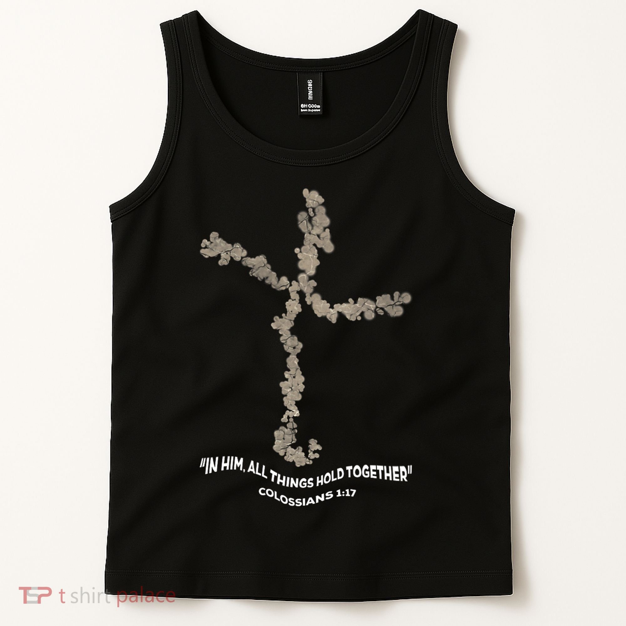 Laminin Christian Jesus Cross Tank Top