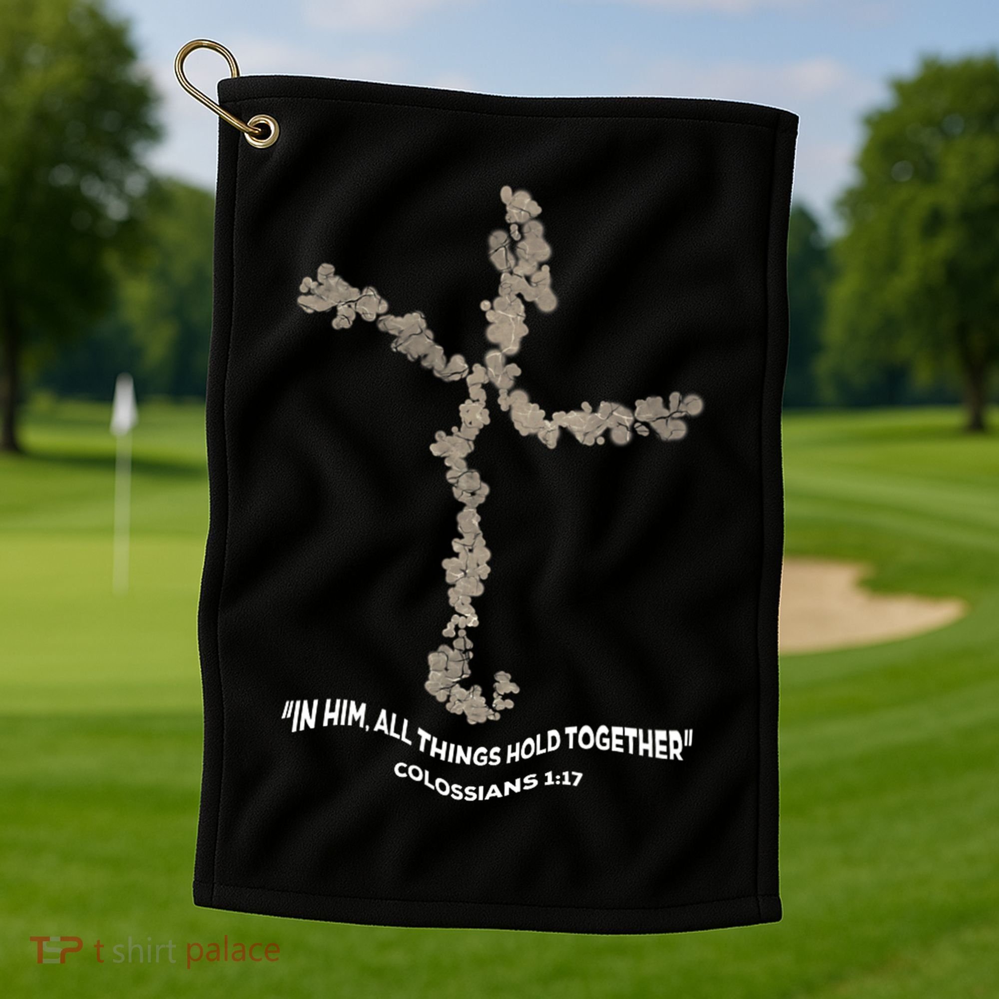 Laminin Christian Jesus Cross Golf Towel