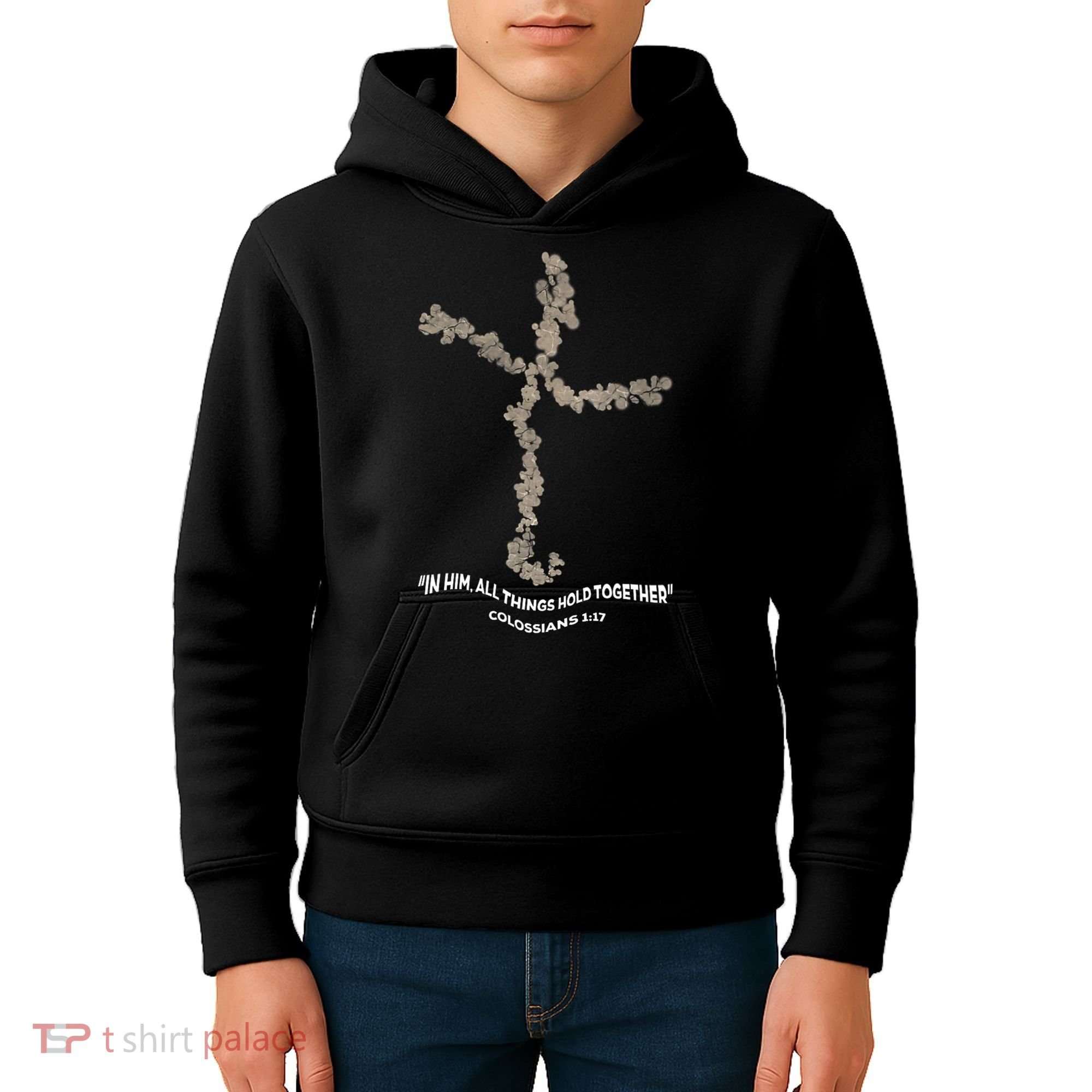 Laminin Christian Jesus Cross Kids Hoodie