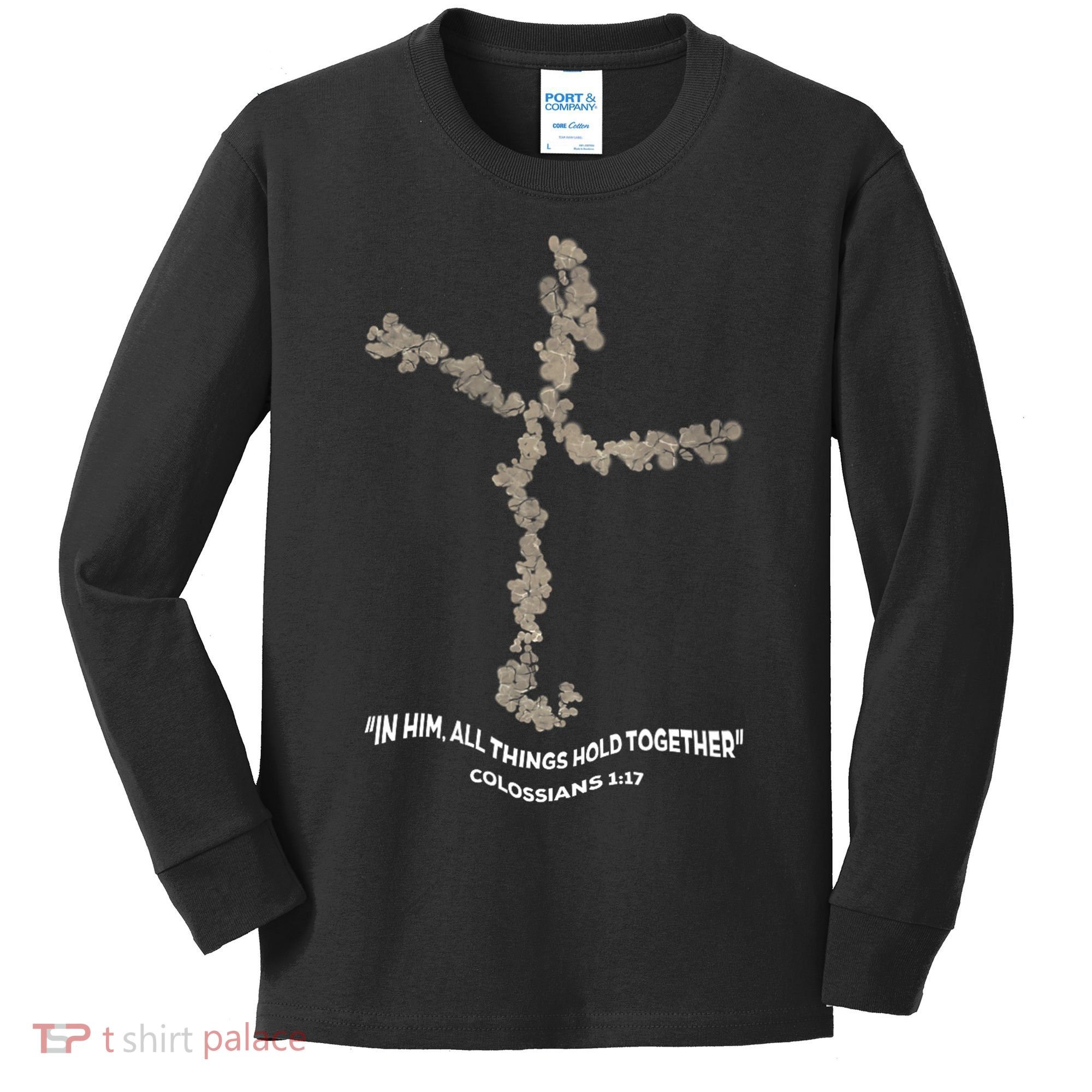 Laminin Christian Jesus Cross Kids Long Sleeve Shirt