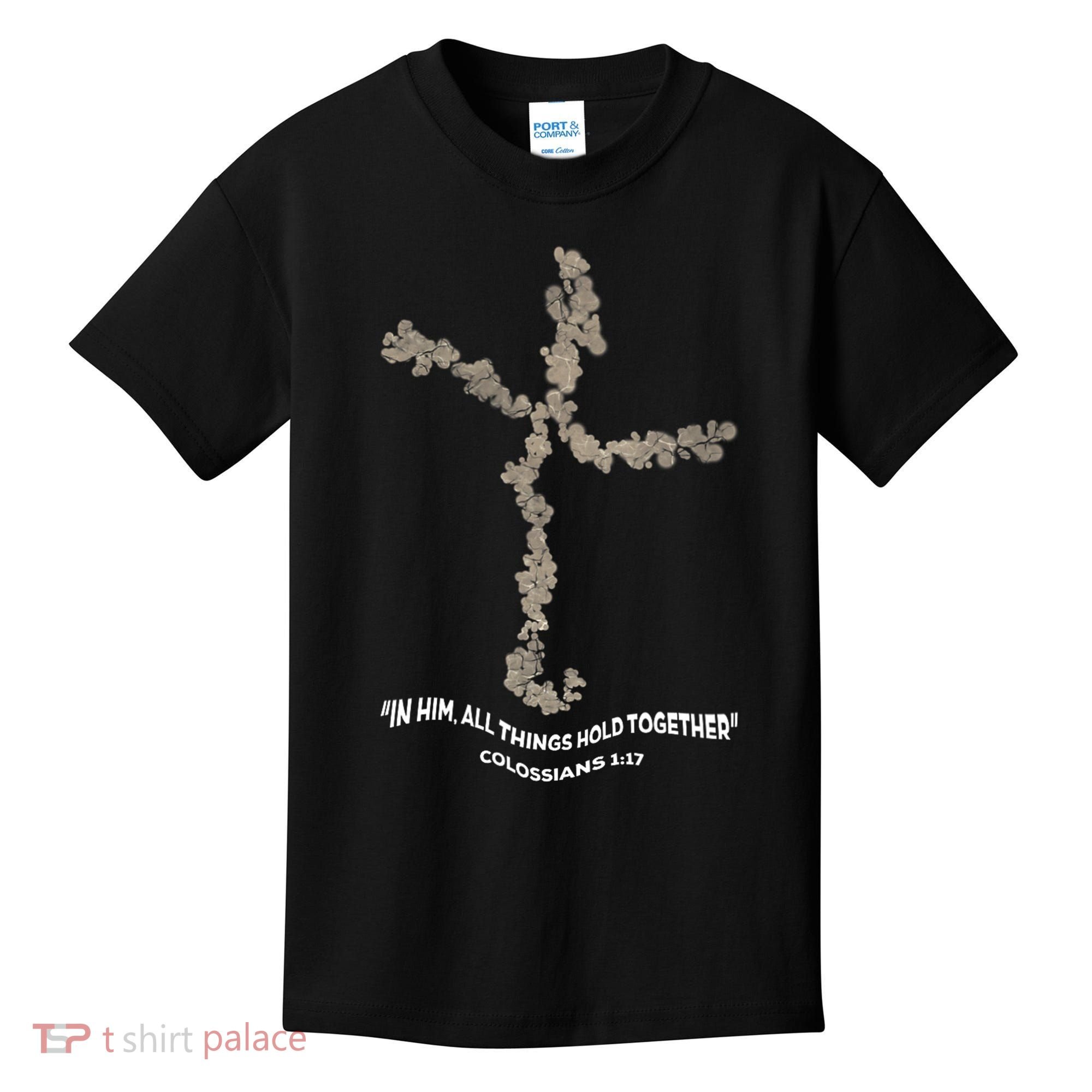 Laminin Christian Jesus Cross Kids T-Shirt