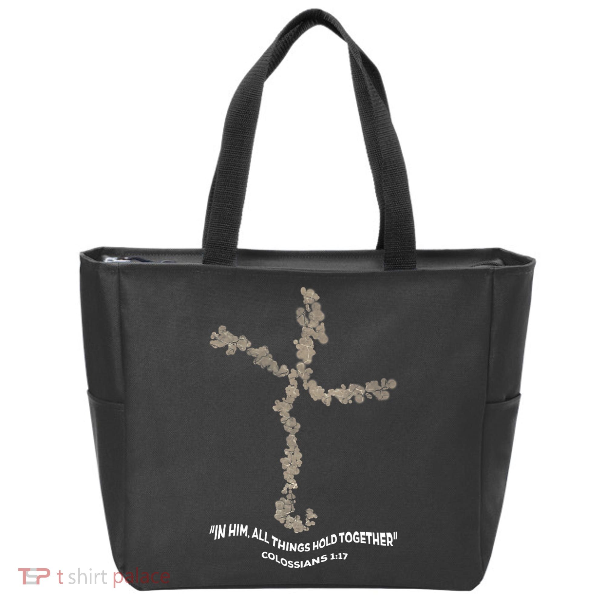 Laminin Christian Jesus Cross Tote Bag