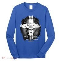 Lion Cross Jesus Christian Lord God Believer Gift Long Sleeve Shirt thumb 0