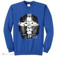 Lion Cross Jesus Christian Lord God Believer Gift Sweatshirt thumb 0
