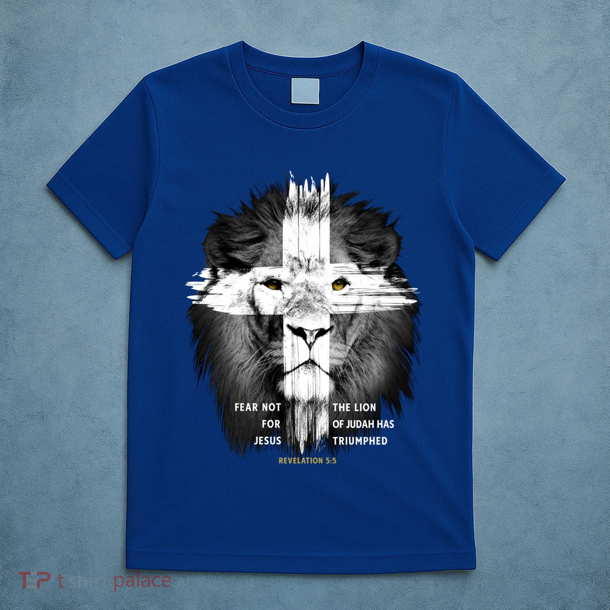 Lion Cross Jesus Christian Lord God Believer Gift T-Shirt
