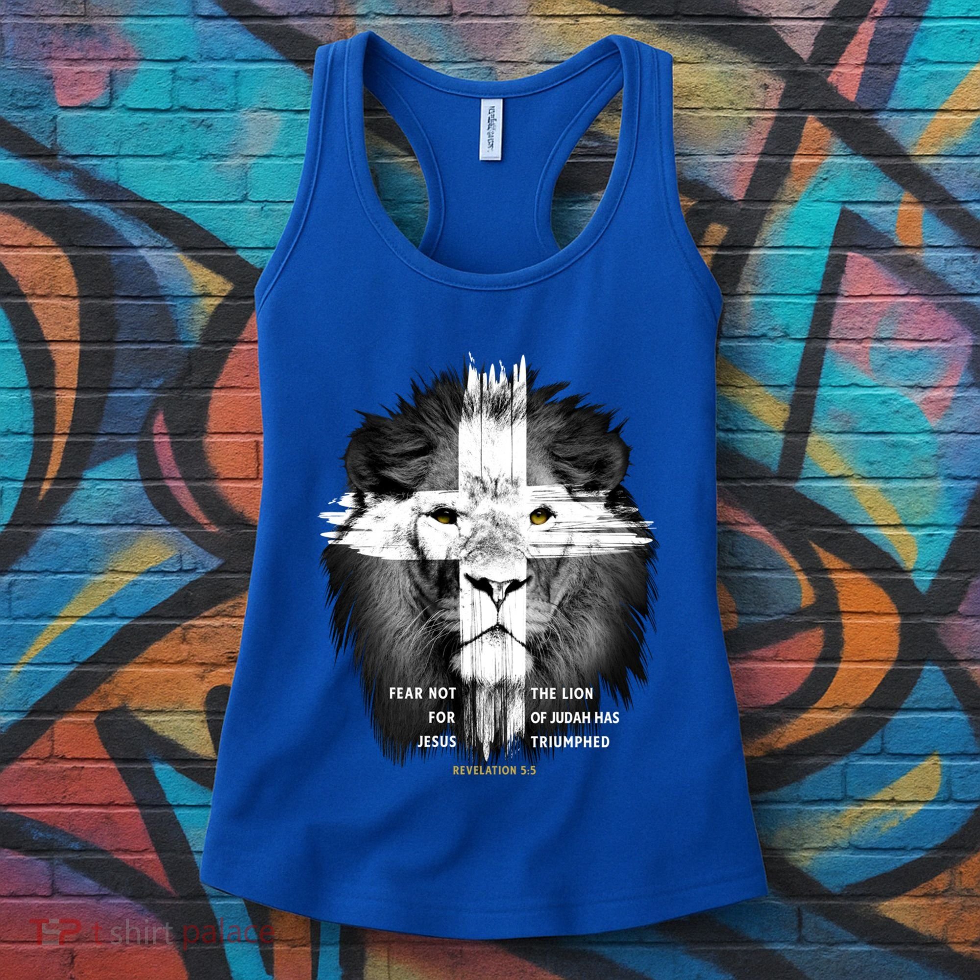 Lion Cross Jesus Christian Lord God Believer Gift Women's Tank Top