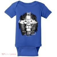 Lion Cross Jesus Christian Lord God Believer Gift Baby Bodysuit thumb 0