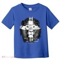 Lion Cross Jesus Christian Lord God Believer Gift Toddler T-Shirt thumb 0