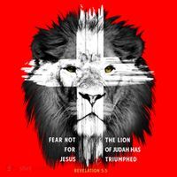 Lion Cross Jesus Christian Lord God Believer Gift Santa Hat thumb 1