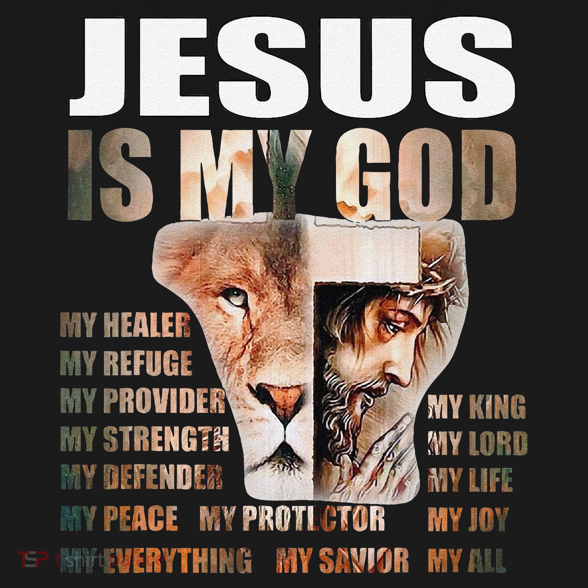 Lion Christian Jesus Is My God Lord King Savior Good Friday Sweatshirt