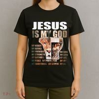 Lion Christian Jesus Is My God Lord King Savior Good Friday T-Shirt thumb 4