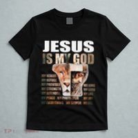 Lion Christian Jesus Is My God Lord King Savior Good Friday T-Shirt thumb 5