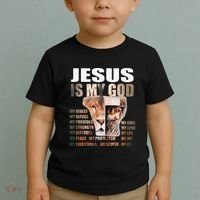 Lion Christian Jesus Is My God Lord King Savior Good Friday Toddler T-Shirt thumb 2