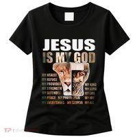 Lion Christian Jesus Is My God Lord King Savior Good Friday Women's T-Shirt thumb 0