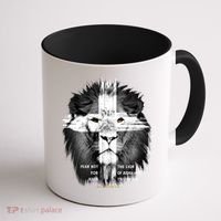 Lion Cross Jesus Christian Lord God Believer Gift Coffee Mug thumb 1