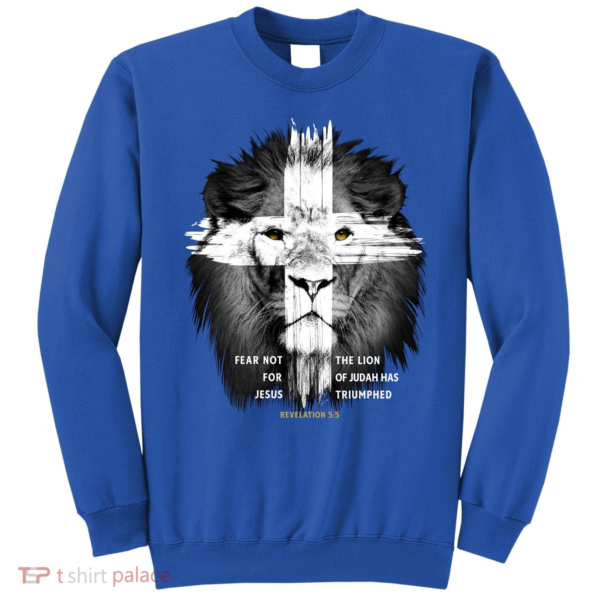 Lion Cross Jesus Christian Lord God Believer Gift Sweatshirt