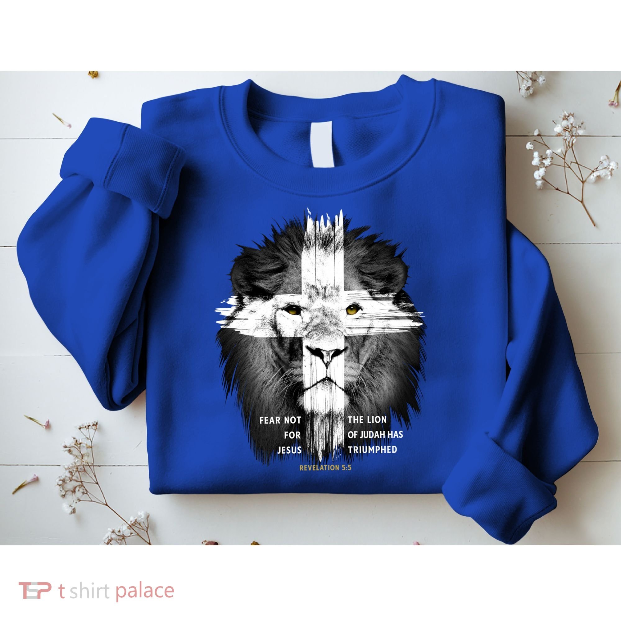 Lion Cross Jesus Christian Lord God Believer Gift Sweatshirt