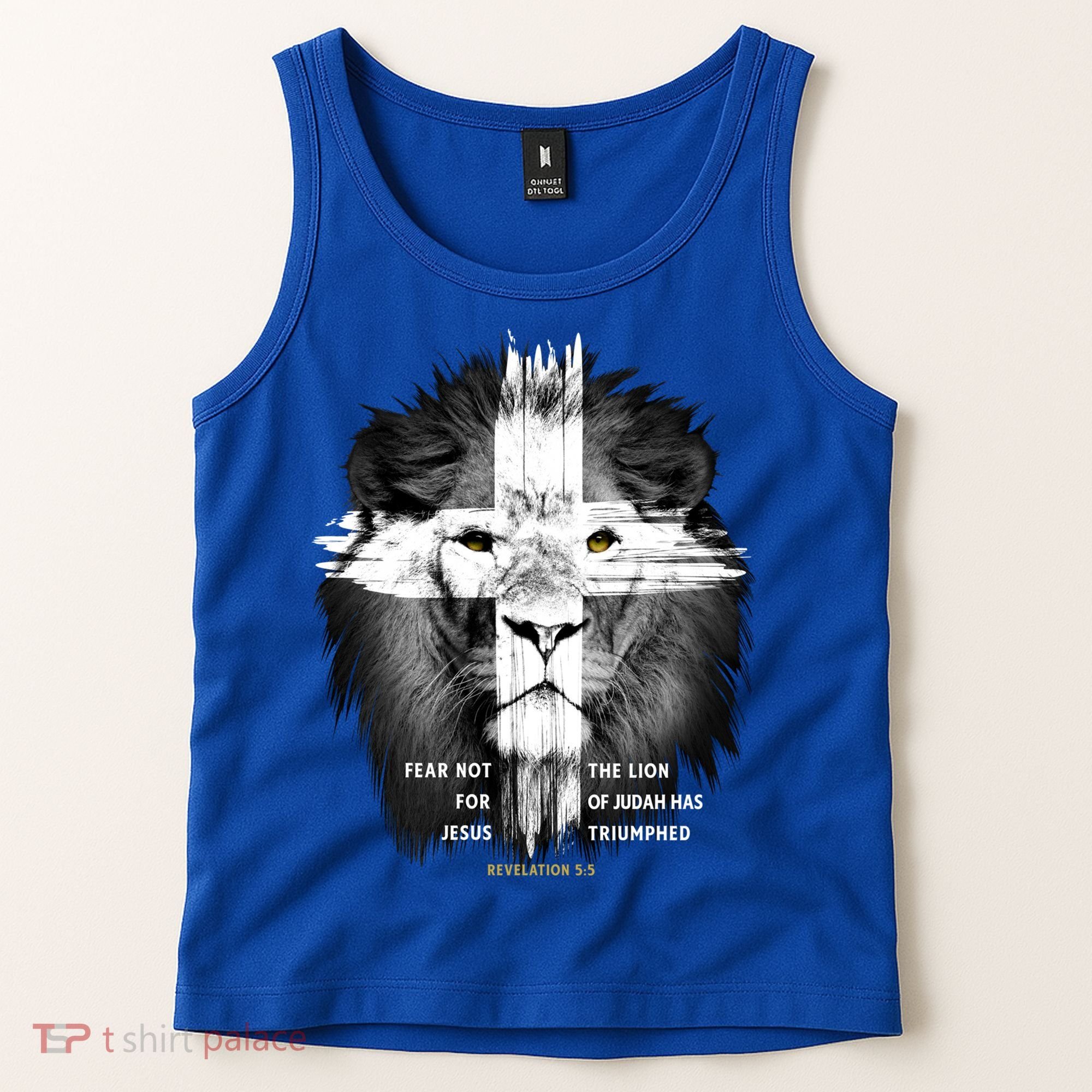 Lion Cross Jesus Christian Lord God Believer Gift Tank Top