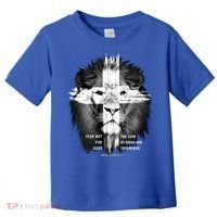 Lion Cross Jesus Christian Lord God Believer Gift Toddler T-Shirt thumb 0