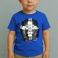 Lion Cross Jesus Christian Lord God Believer Gift Toddler T-Shirt thumb 2