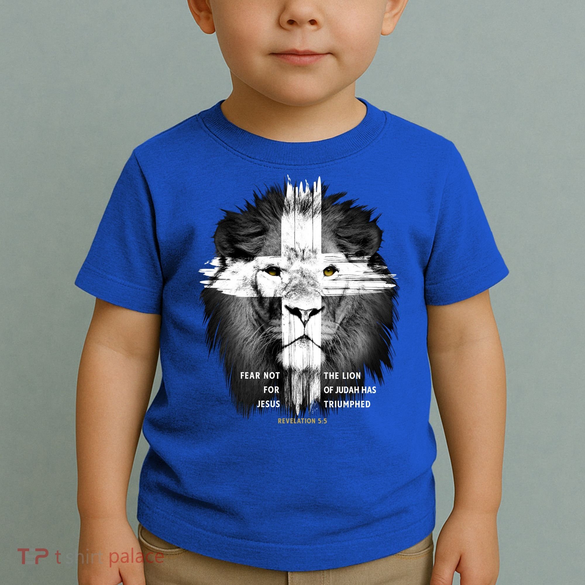 Lion Cross Jesus Christian Lord God Believer Gift Toddler T-Shirt