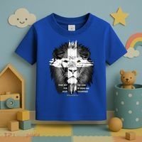 Lion Cross Jesus Christian Lord God Believer Gift Toddler T-Shirt thumb 3