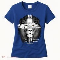 Lion Cross Jesus Christian Lord God Believer Gift Women's T-Shirt thumb 0