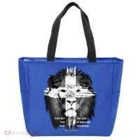 Lion Cross Jesus Christian Lord God Believer Gift Tote Bag thumb 0