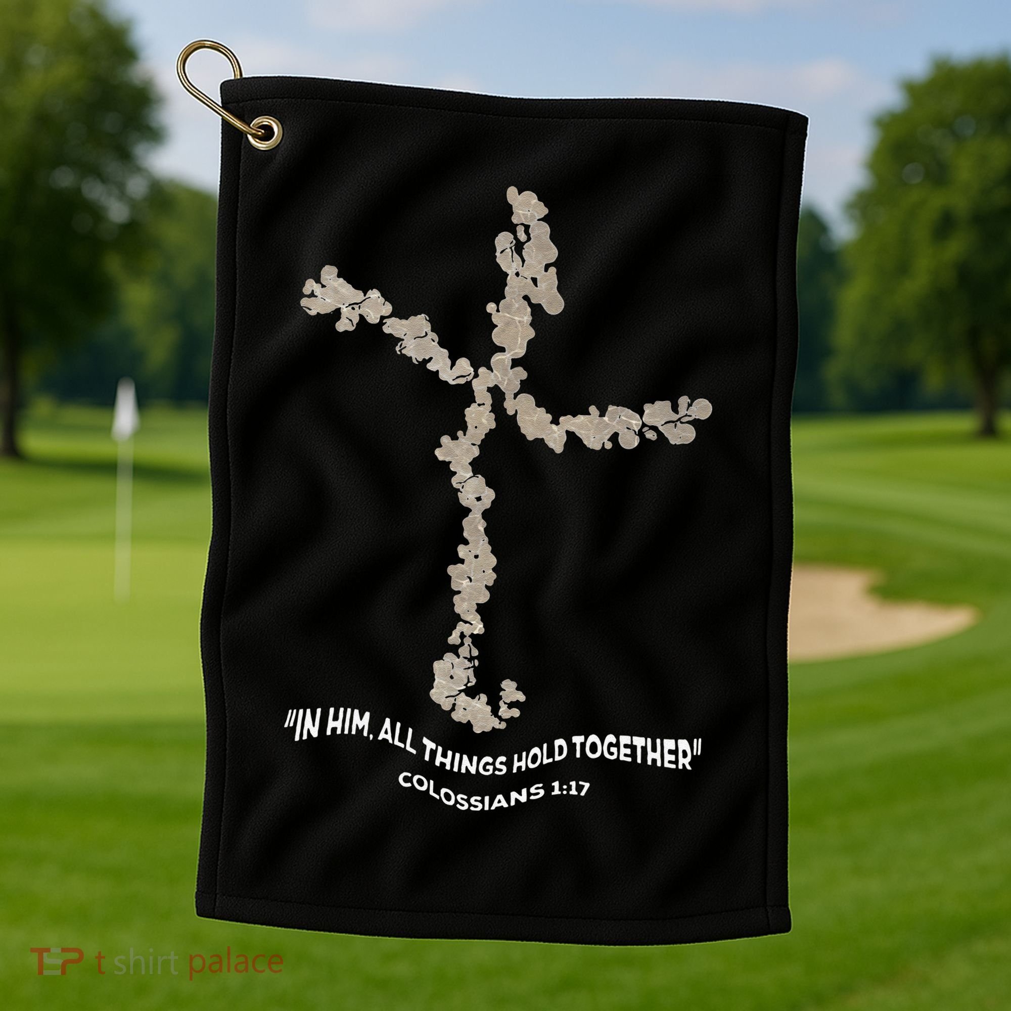 Laminin Christian Jesus Cross Golf Towel