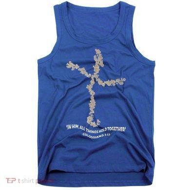 Laminin Christian Jesus Cross Tank Top