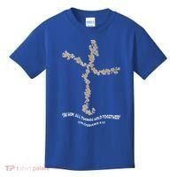 Laminin Christian Jesus Cross Kids T-Shirt thumb 0